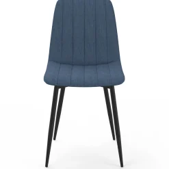 6 chaises en tissu bleu*IDMarket Outlet