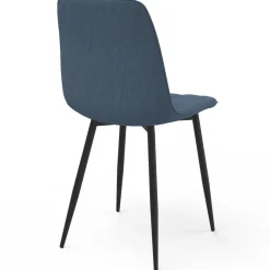 6 chaises en tissu bleu*IDMarket Outlet