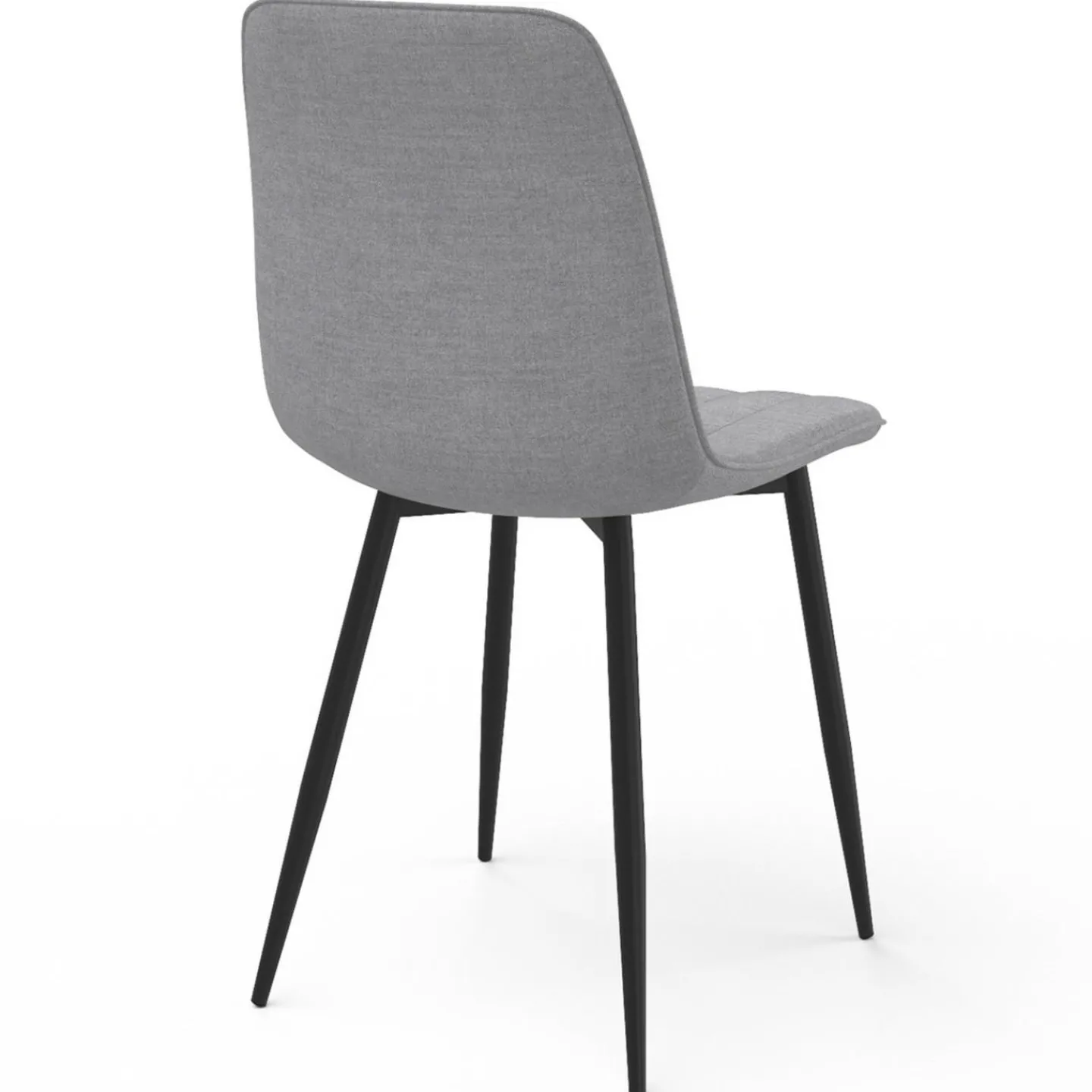 6 chaises en tissu gris clair*IDMarket New