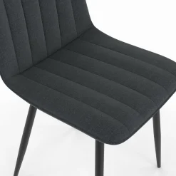 6 chaises en tissu gris foncé*IDMarket Outlet