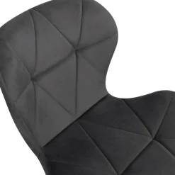 6 Chaises en velours gris foncé*IDMarket