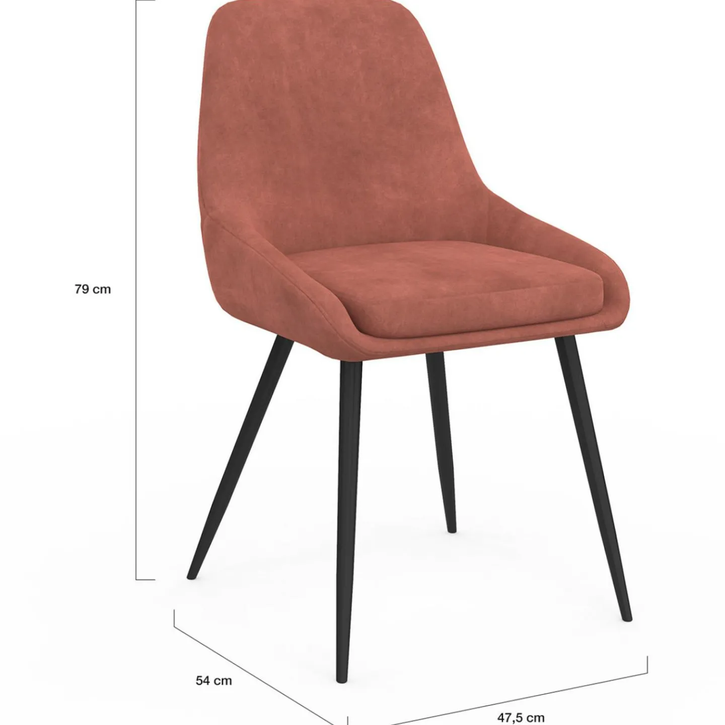 6 chaises en velours mix color gris, terracotta et beige*IDMarket Hot