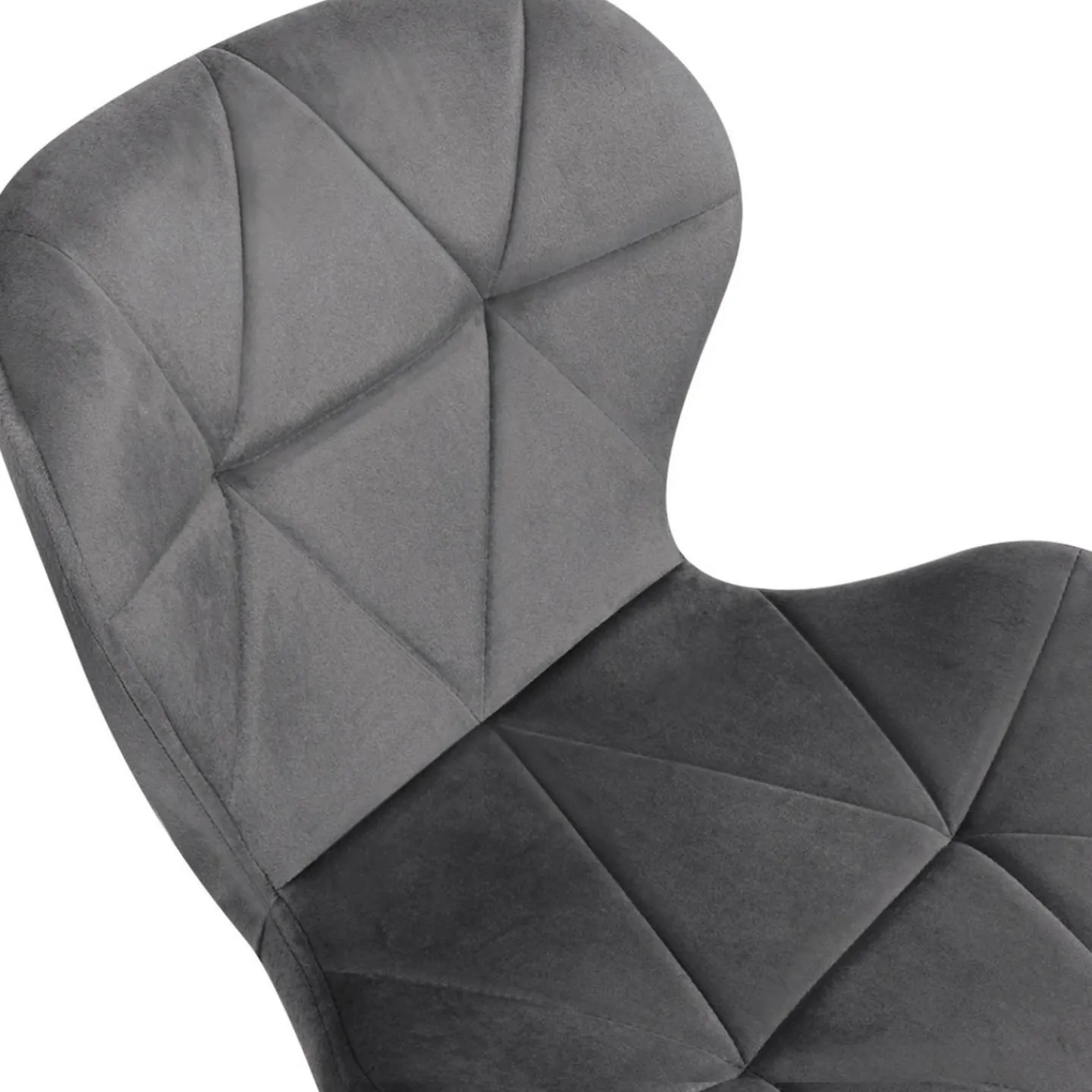 6 Chaises en velours mix color bleu, gris et jaune*IDMarket New