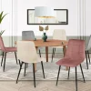 6 Chaises mix color pastel rose, gris et beige*IDMarket