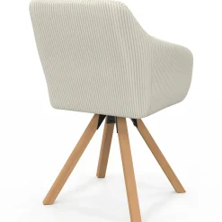 2 chaises pivotantes et fauteuils en velours beige*IDMarket Sale