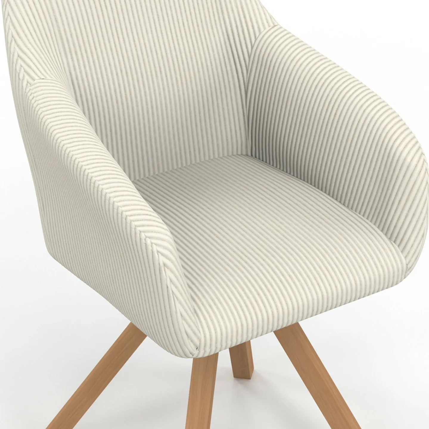 2 chaises pivotantes et fauteuils en velours beige*IDMarket Sale