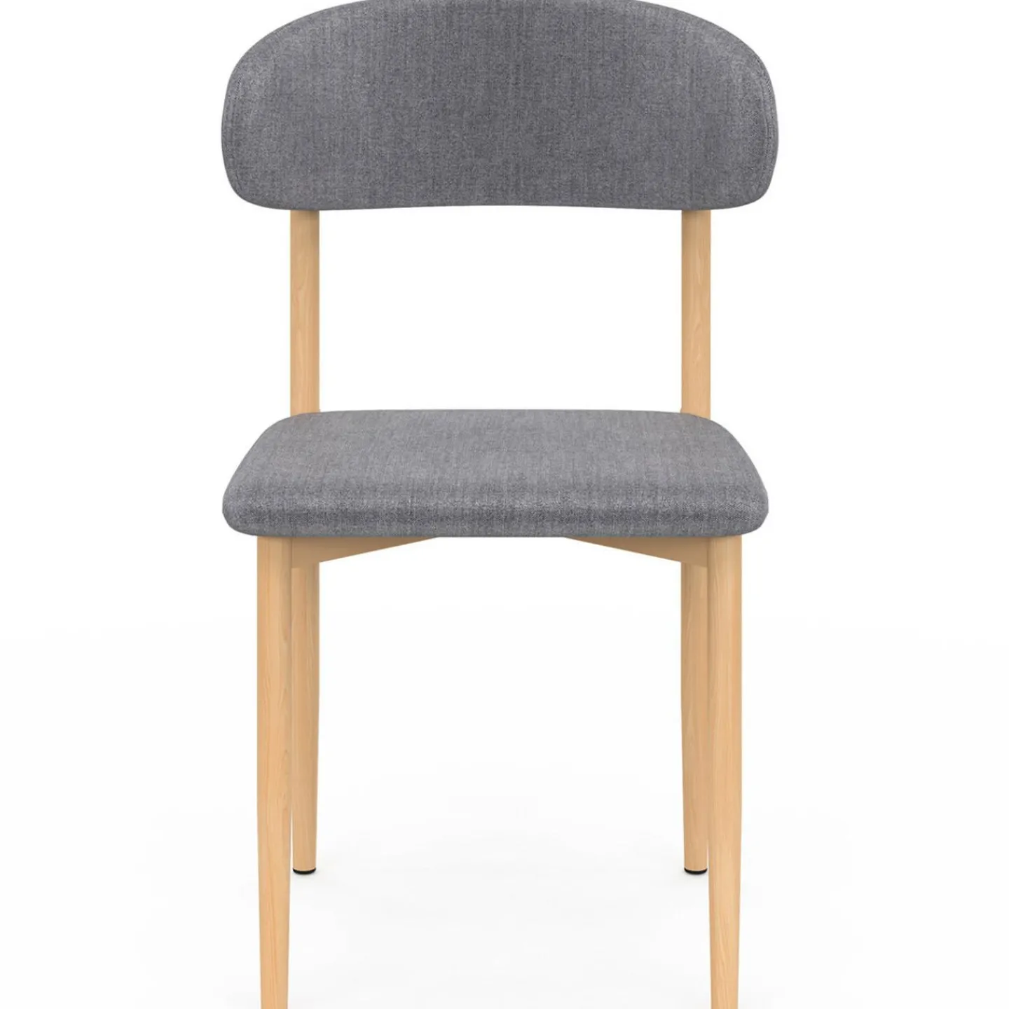 6 chaises scandinaves en tissu gris clair effet chiné*IDMarket
