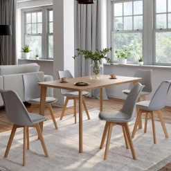 6 chaises scandinaves gris clair*IDMarket Clearance