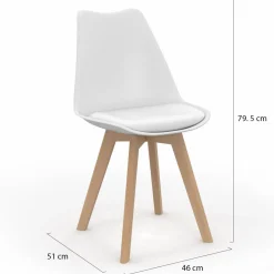 4 chaises scandinaves mix color*IDMarket Online