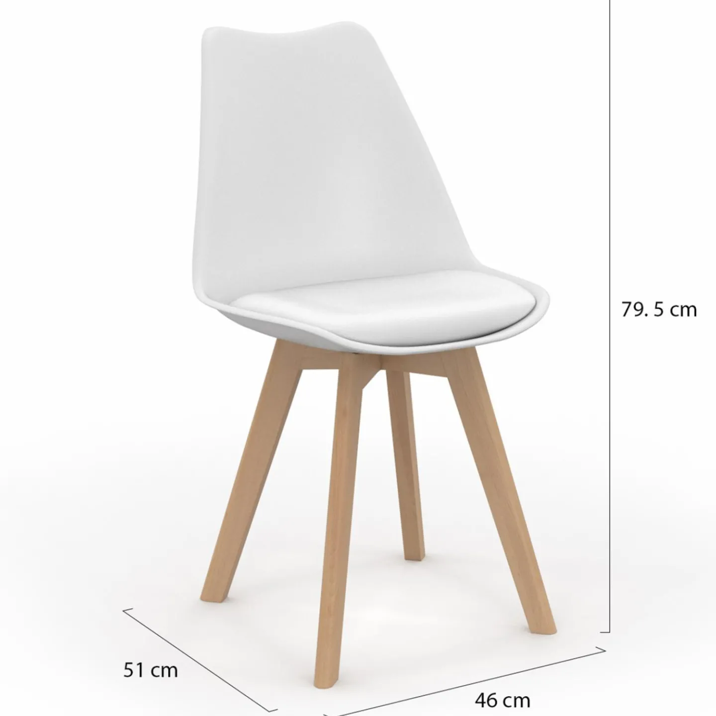 4 chaises scandinaves mix color*IDMarket Online