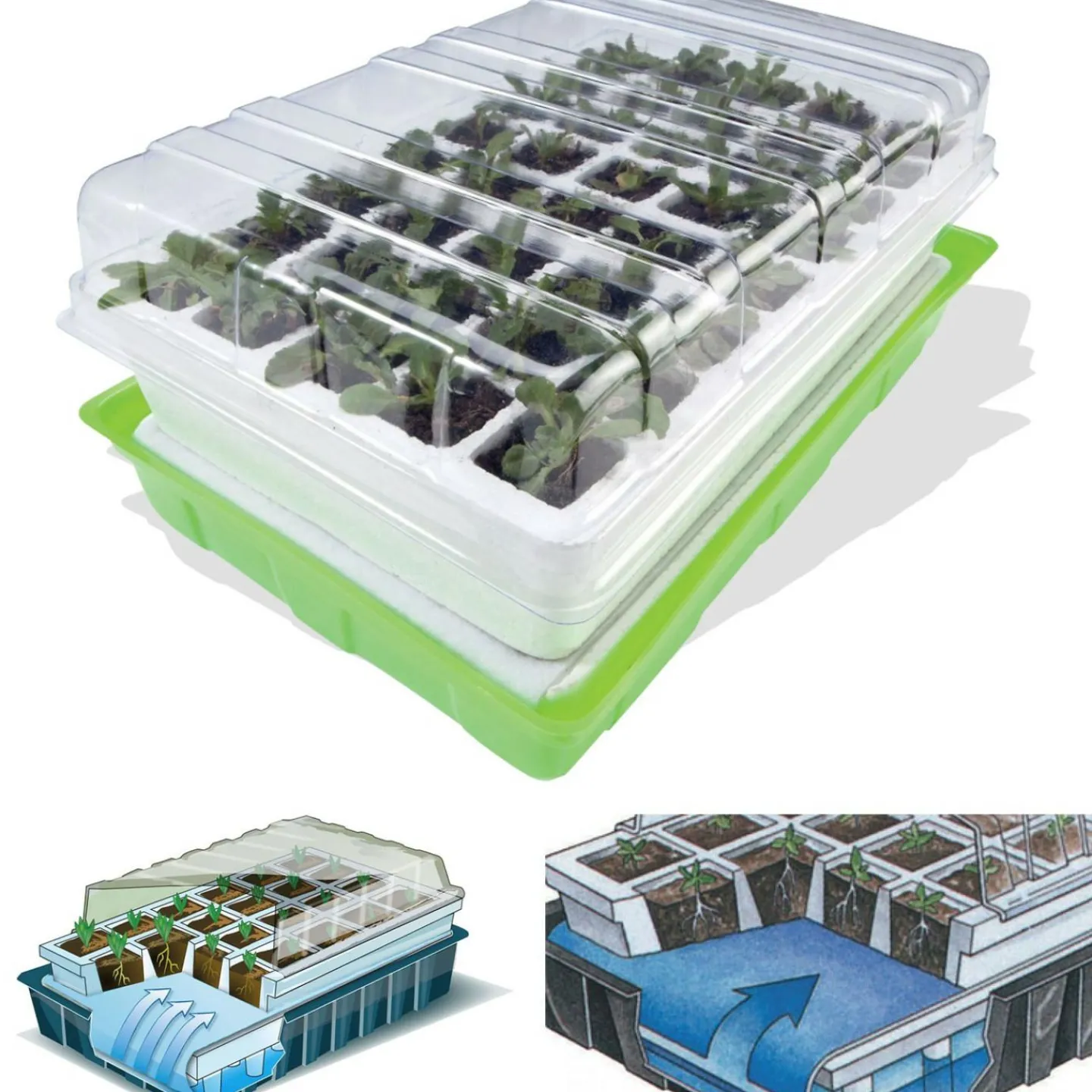 2 Kits de germination pour 80 godets*IDMarket Outlet