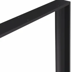 2 pieds de table carrés noir 75 cm*IDMarket Best