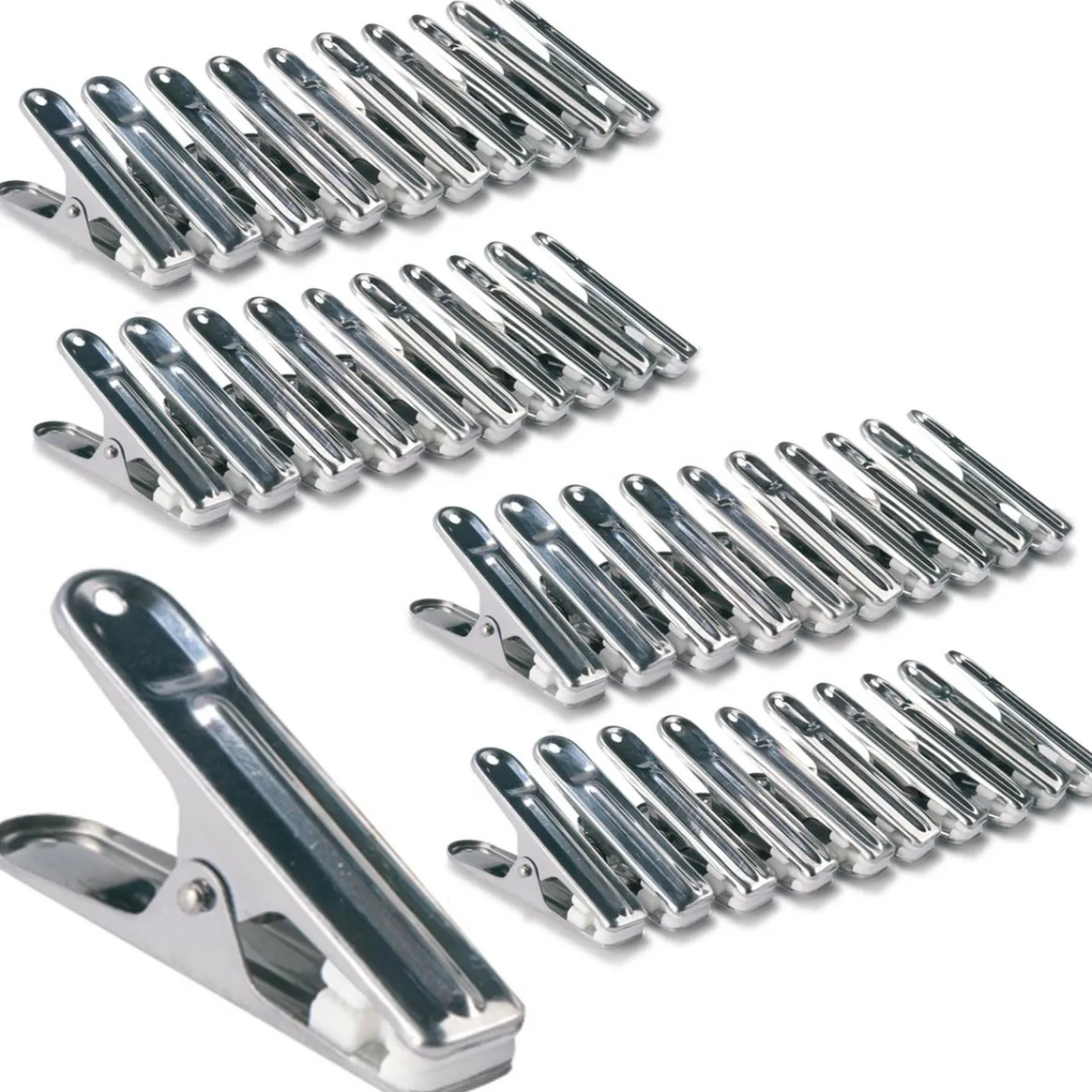 40 pinces à linge en inox*IDMarket Discount