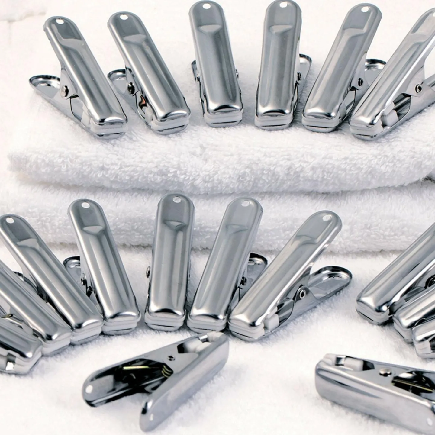 40 pinces à linge en inox*IDMarket Discount