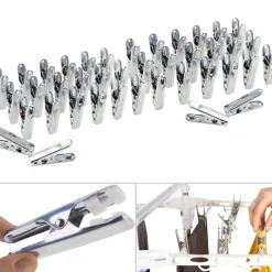 40 pinces à linge en inox*IDMarket Discount