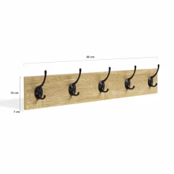 2 portes manteaux muraux design industriel*IDMarket Outlet