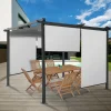 2 stores enrouleurs blancs 225 cm pour pergola*IDMarket Best