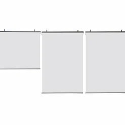3 stores enrouleurs blancs 225 cm pour pergola*IDMarket New