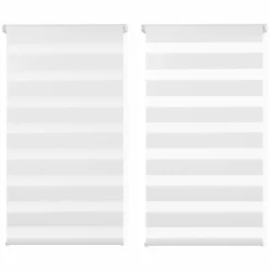 2 Stores jour nuit blanc 45x170 cm*IDMarket Hot