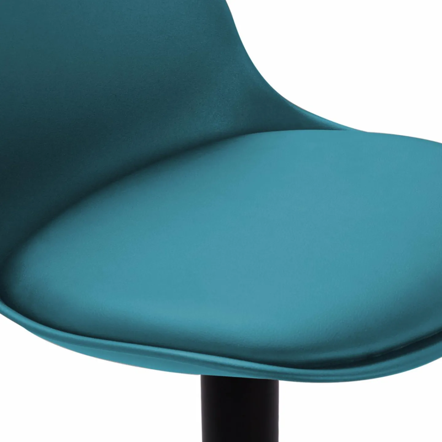 2 tabourets de bar design bleu canard et pied noir*IDMarket Clearance