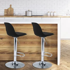 2 tabourets de bar design noir KARL*IDMarket Hot
