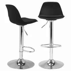 2 tabourets de bar design noir KARL*IDMarket Hot