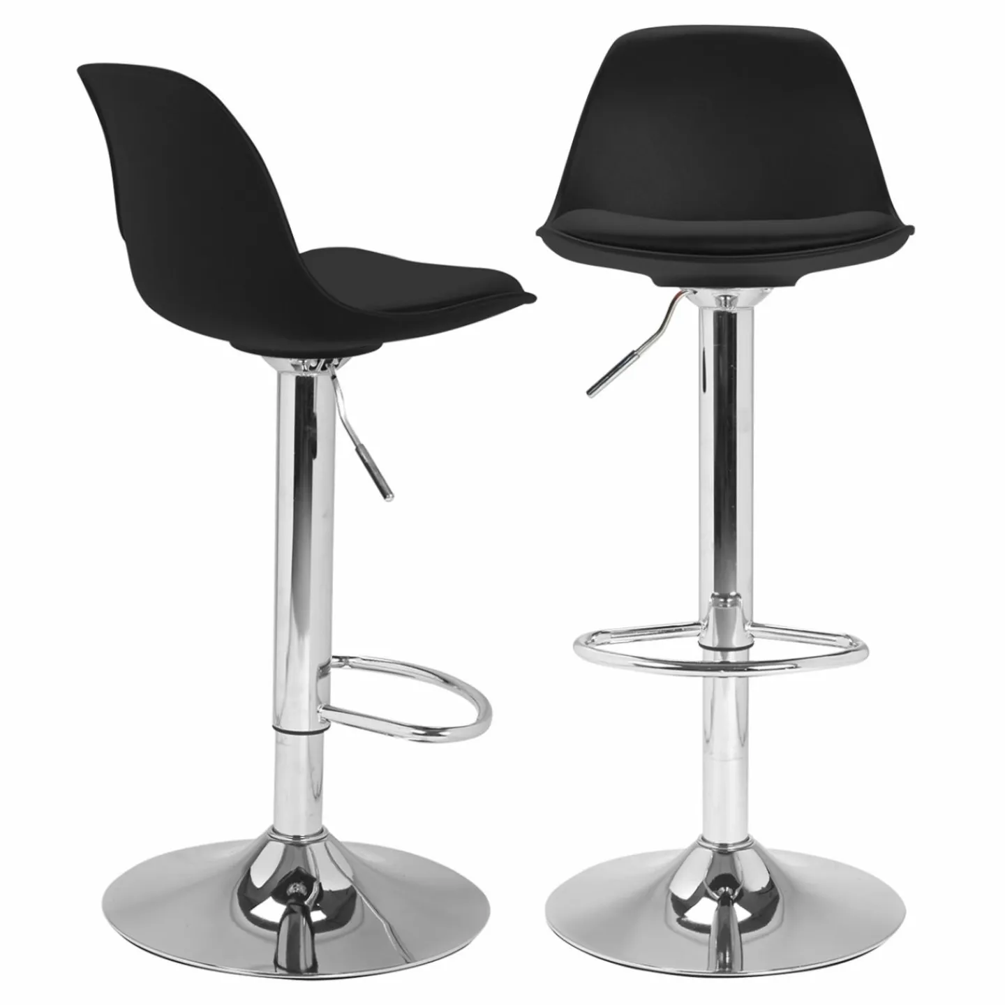2 tabourets de bar design noir KARL*IDMarket Hot