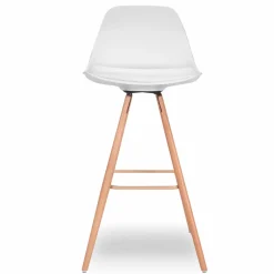 4 Tabourets de bar scandinave blanc SARA*IDMarket Best