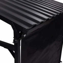 Abri bûches extérieur avec housse de protection*IDMarket Outlet