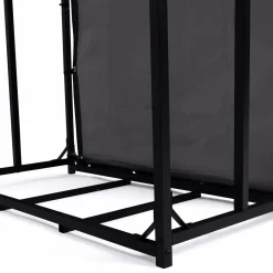 Abri bûches extérieur avec housse de protection*IDMarket Outlet