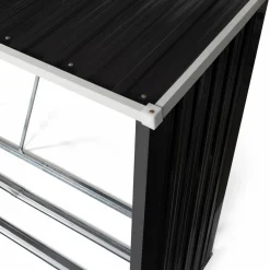 Abri bois de chauffage 4 m³ en acier galvanisé*IDMarket New