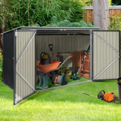 Abri de jardin acier galvanisé gris 2,2 m²*IDMarket