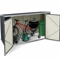 Abri de jardin acier galvanisé gris 2,2 m²*IDMarket