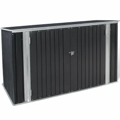 Abri de jardin acier galvanisé gris 2,2 m²*IDMarket