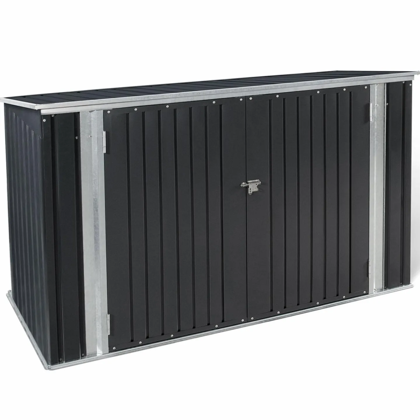 Abri de jardin acier galvanisé gris 2,2 m²*IDMarket