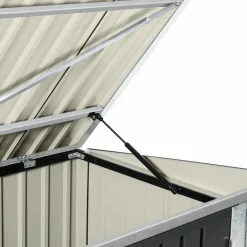 Abri de jardin acier galvanisé gris 2,2 m²*IDMarket