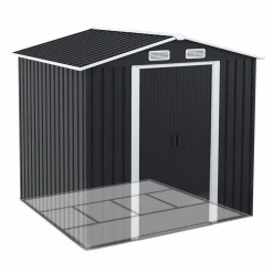 Abri de jardin gris en acier galvanisé*IDMarket Best