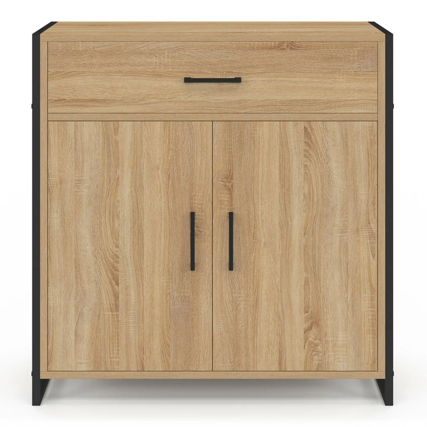 Armoire à chaussures 12 paires 2 portes et 1 tiroir design industriel*IDMarket Sale