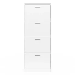 Armoire à chaussures 4 portes blanche*IDMarket Hot