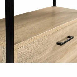 Armoire à chaussures industrielle avec étagère bois et métal*IDMarket Online