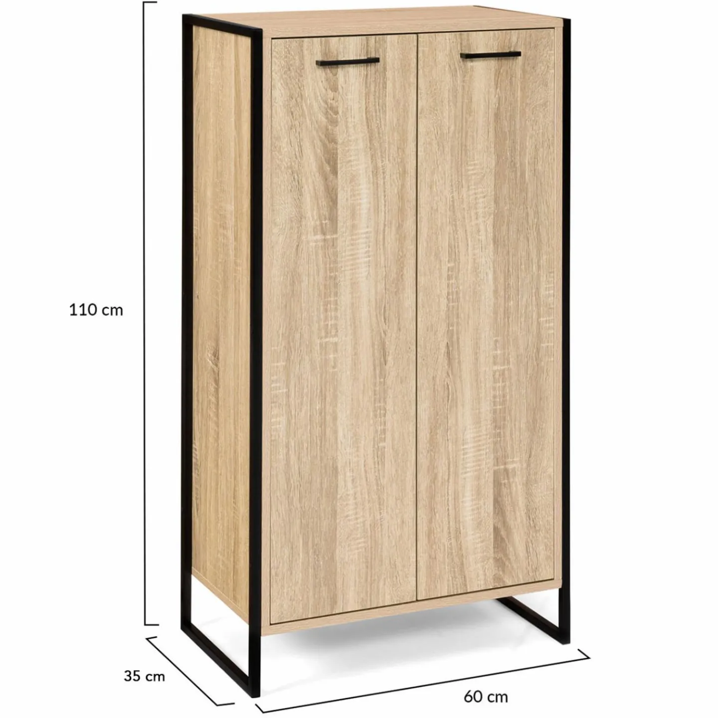 Armoire à chaussures industrielle bois et métal*IDMarket Outlet