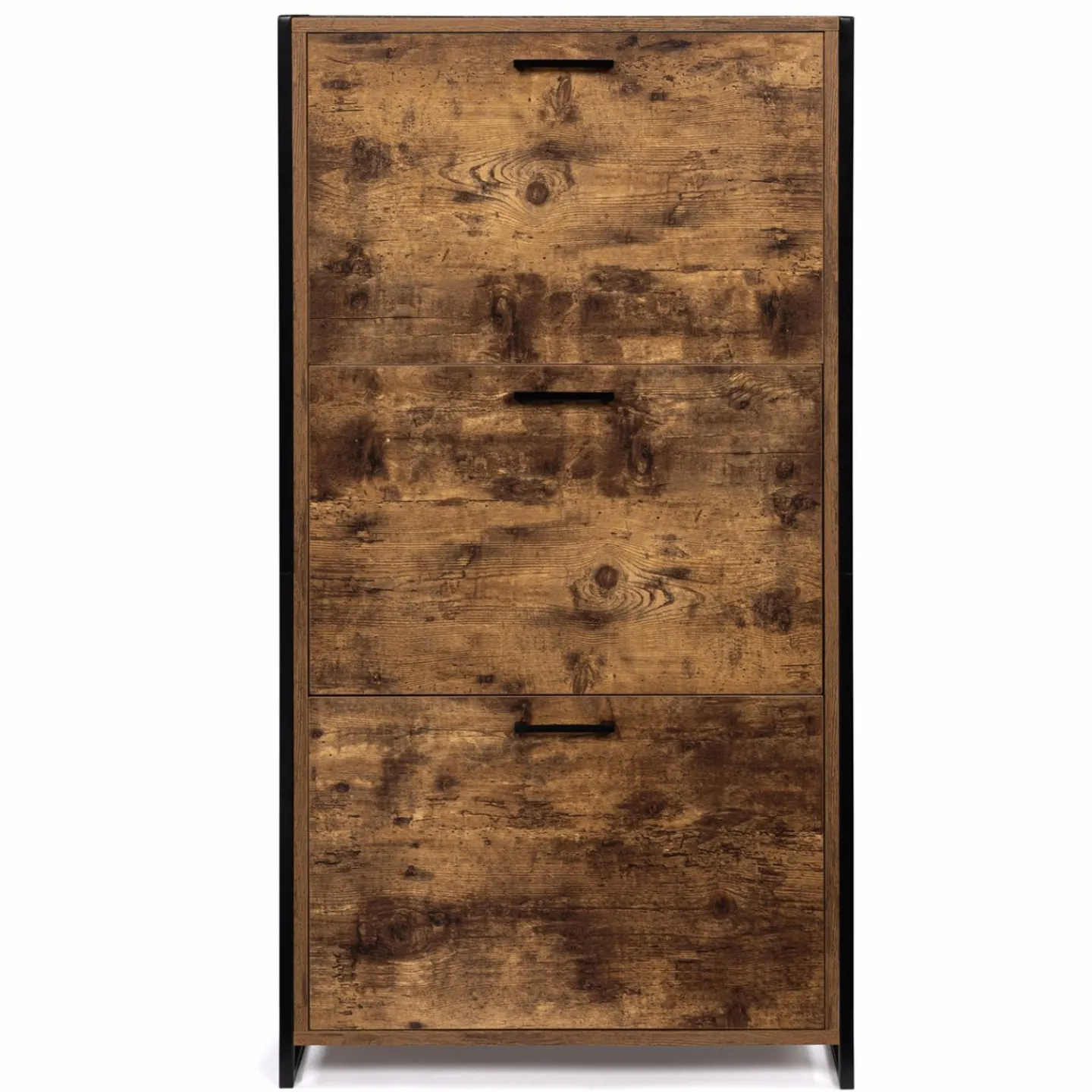 Armoire à chaussures industrielle 3 portes effet vieilli*IDMarket New