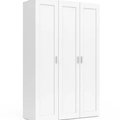 Armoire 3 portes blanche penderie et rangement 120 cm*IDMarket Online