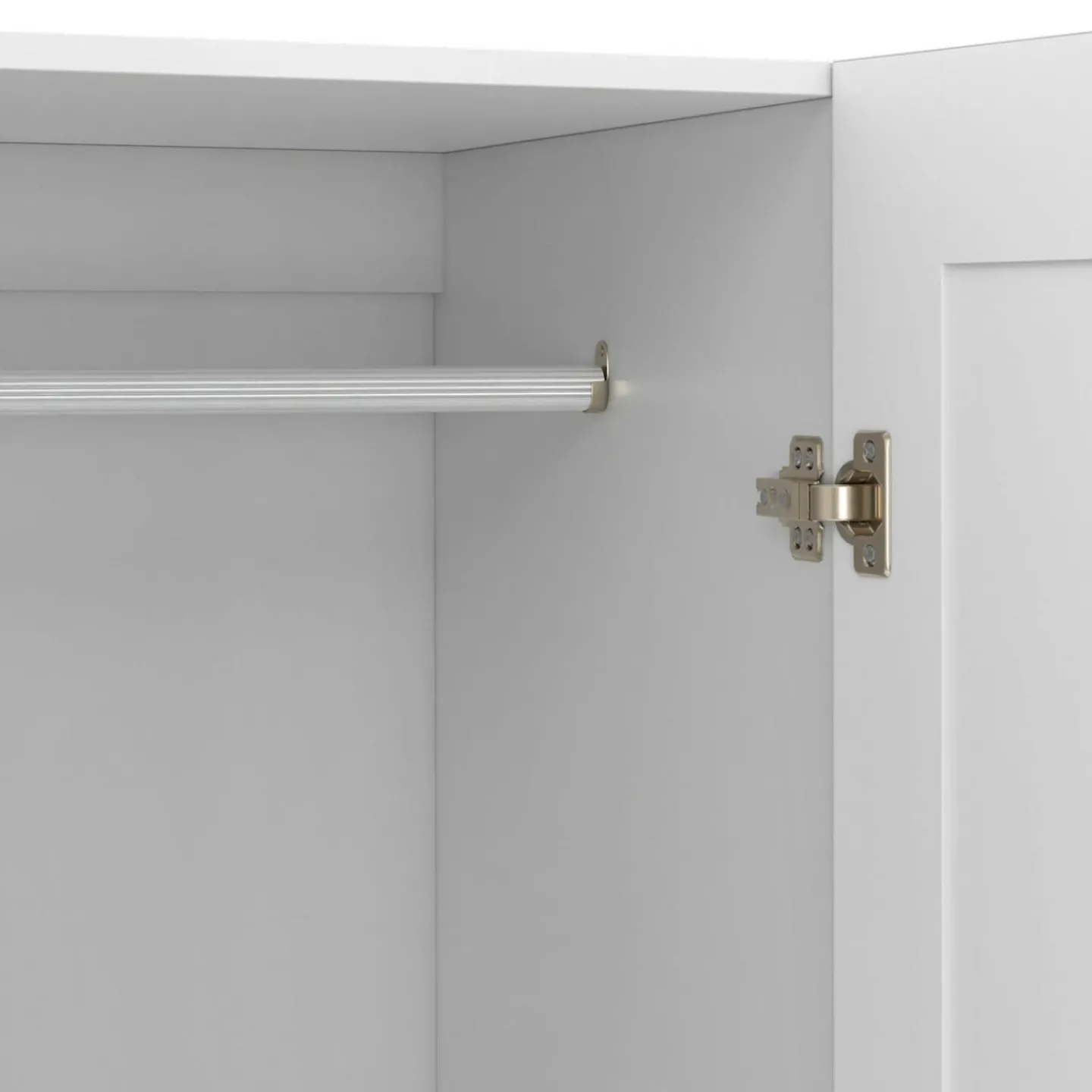 Armoire 3 portes blanche penderie et rangement 120 cm*IDMarket Online