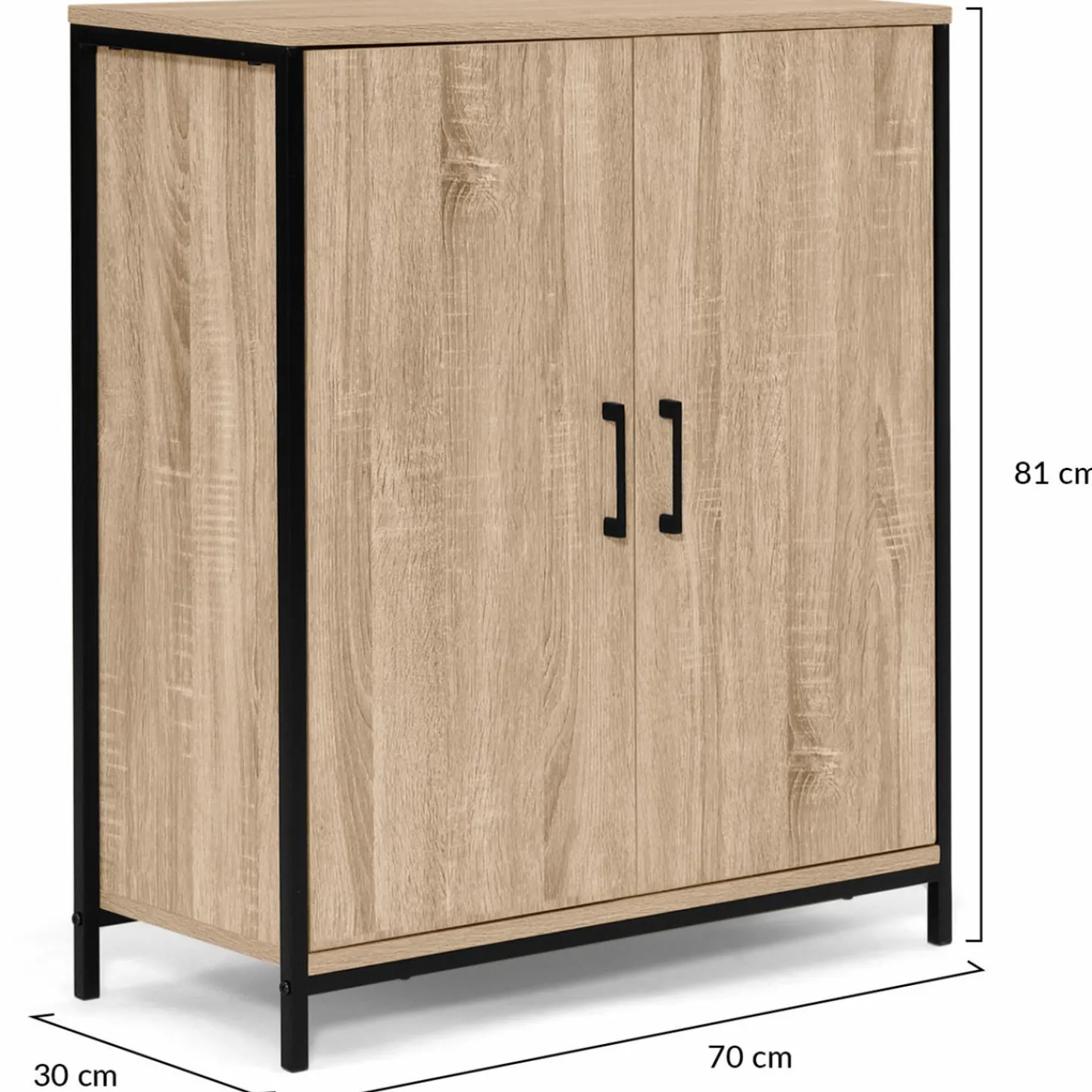 Armoire basse industrielle 2 portes*IDMarket Hot