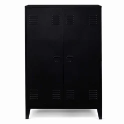 Armoire basse métallique noire*IDMarket Best