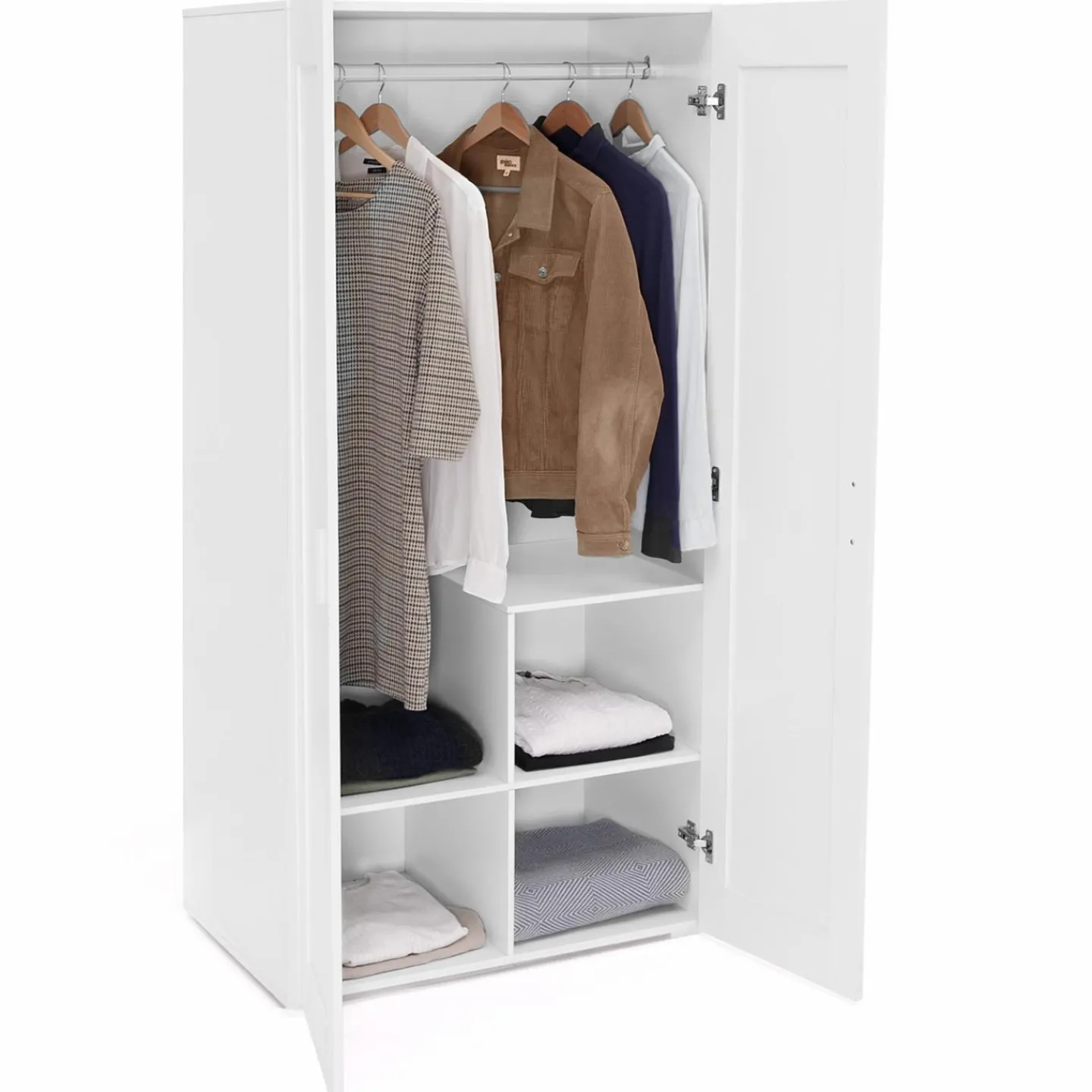 Armoire blanche 2 portes 80 cm*IDMarket Hot