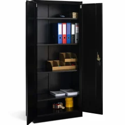 Armoire de bureau en métal noir 80x180 cm*IDMarket Discount