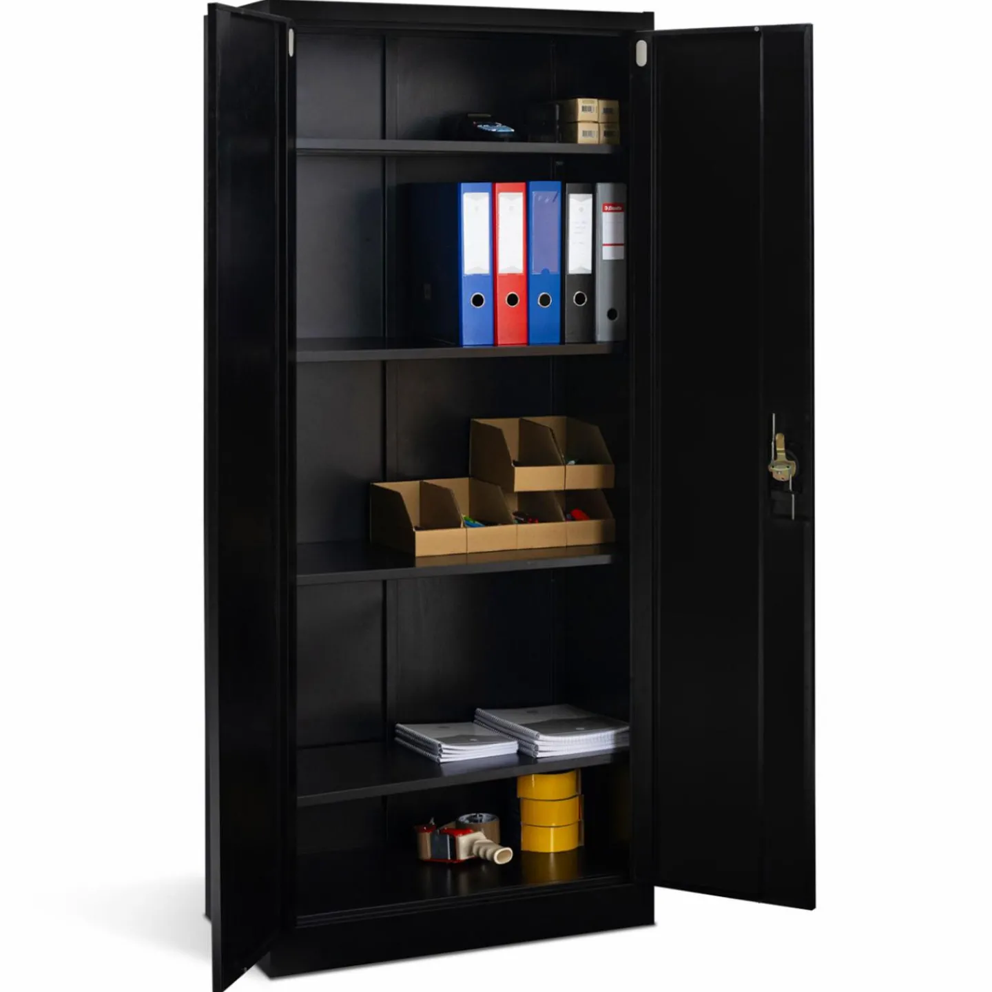Armoire de bureau en métal noir 80x180 cm*IDMarket Discount