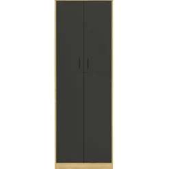 Armoire de bureau multifonction bois noir*IDMarket Hot